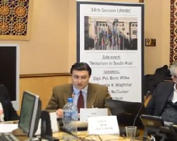 Publication: Mr. Burzine Waghmar (EFSAS Fellow) speaking during EFSAS side-event at the 36th Session of the UNHRC