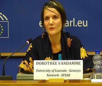 Publication: Dr. Dorothée Vandamme (University of Louvain) speaking during EFSAS Seminar in EU Parliament