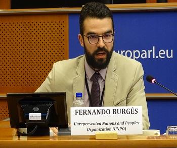 Publication: Mr. Fernando Burgés (UNPO) speaking during EFSAS Seminar in EU Parliament