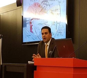 Publication: Mr. Junaid Qureshi (EFSAS) speaking on the history of Jammu & Kashmir at the University of Groningen