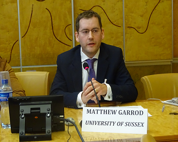 Publication: Dr. Matthew Garrod (University of Sussex) speaking during EFSAS Side-event at the 42nd Session of UNHRC