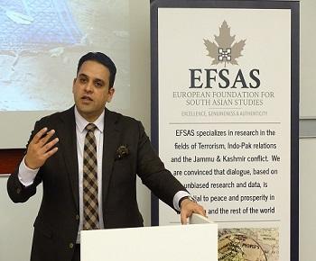 Publication: Mr. Junaid Qureshi (EFSAS) speaking during EFSAS Seminar at the VU University, Amsterdam