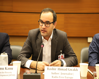 Publication: Mr. Bashir Ahmad Gwakh (Radio Free Europe) speaking during EFSAS Side-event on the sidelines of the 51st Session of the UNHRC